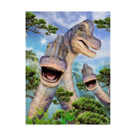 Howard Robinson 'Three Happy Dinosaurs' Canvas Art,35x47